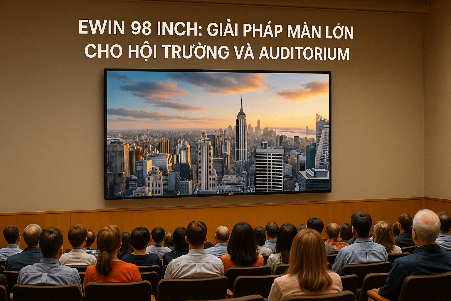EWIN 98 inch: giải pháp màn lớn cho hội trường và auditorium